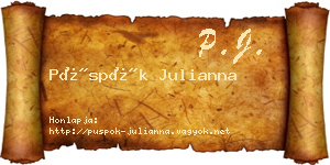 Püspök Julianna névjegykártya