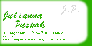 julianna puspok business card